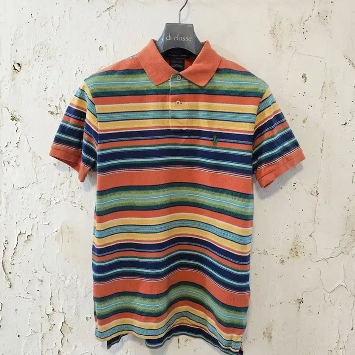[BUNJANG] Polo Ralph Lauren Striped Polo Shirt S / 폴로 랄프로렌 스트라이프 카라 티셔츠 S