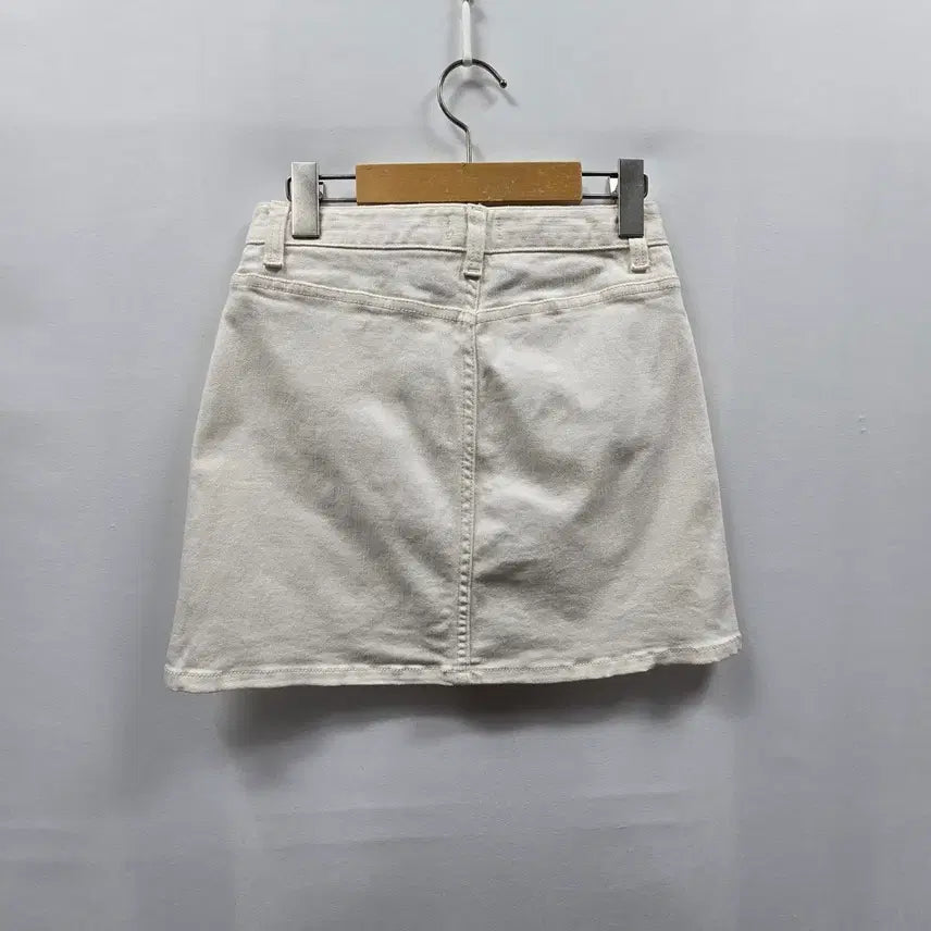 [BUNJANG] 1185 Ivory Denim Mini Skirt S / 1185 moible 아이보리 데님 미니 스커트 S