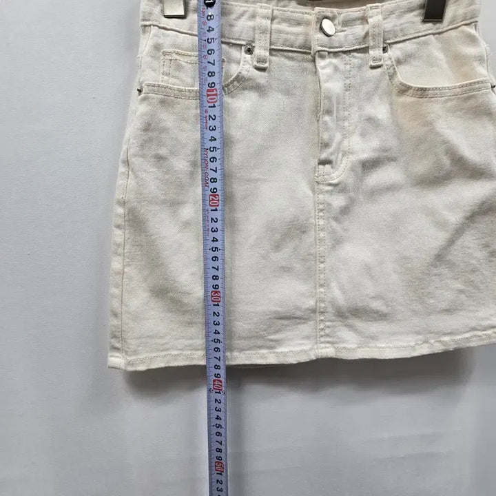 [BUNJANG] 1185 Ivory Denim Mini Skirt S / 1185 moible 아이보리 데님 미니 스커트 S