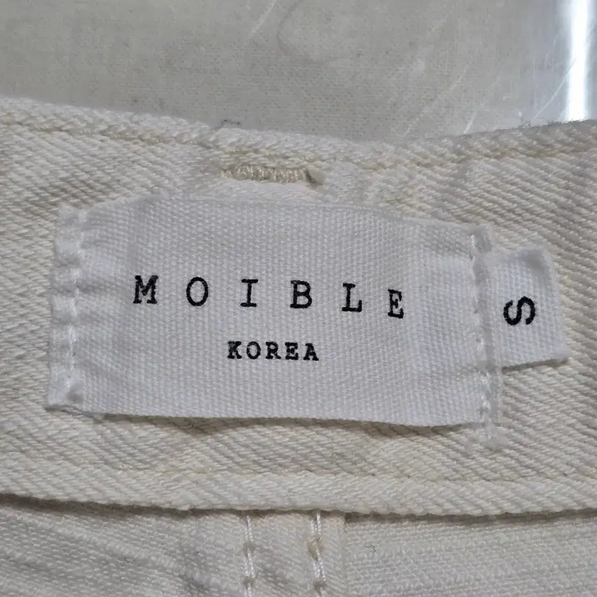 [BUNJANG] 1185 Ivory Denim Mini Skirt S / 1185 moible 아이보리 데님 미니 스커트 S