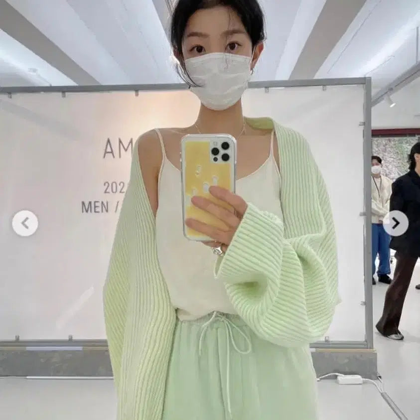 [BUNJANG] Amomento Ribbed Bolero &amp; Muffler / 아모멘토 볼레로/머플러 (RIBBED BOLERO/MUFFLER)