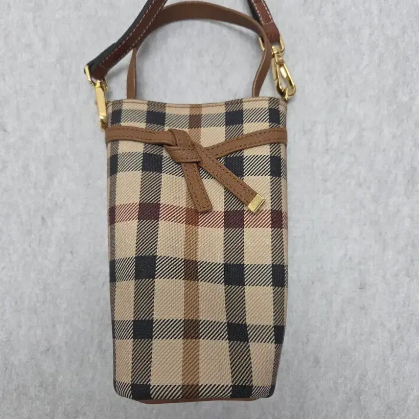 [BUNJANG] Daks House Check Mini Crossbody Bag / 닥스 하우스체크 미니 크로스백 가방