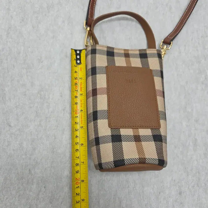 [BUNJANG] Daks House Check Mini Crossbody Bag / 닥스 하우스체크 미니 크로스백 가방