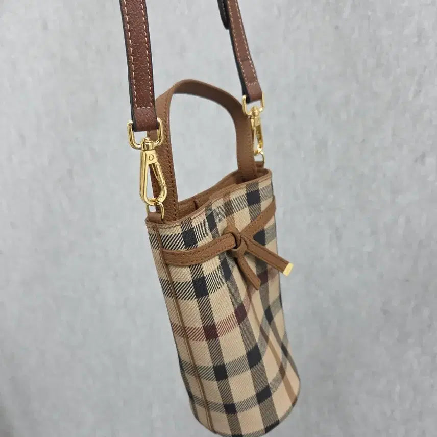 [BUNJANG] Daks House Check Mini Crossbody Bag / 닥스 하우스체크 미니 크로스백 가방