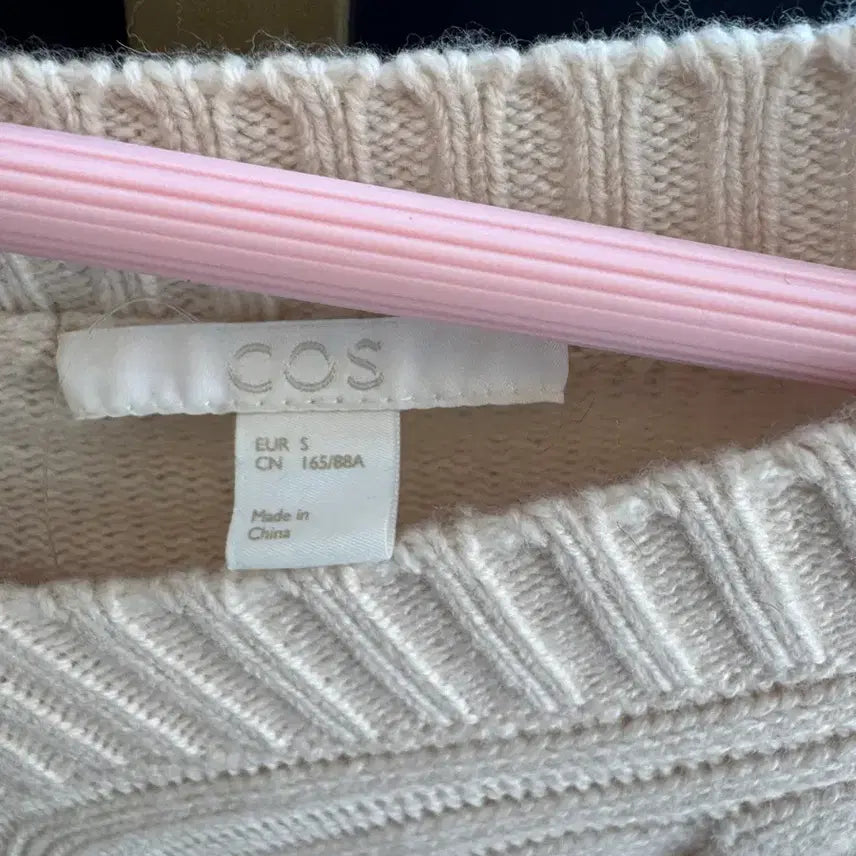 [BUNJANG] COS Ivory Cable Knit Sweater / 코스 아이보리 꽈배기 니트