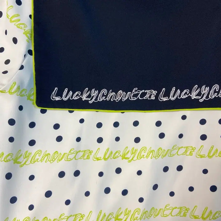 [BUNJANG] Lucky Chouette Sailor Collar Dot Pleated Long Dress / [무료배송] 럭키슈에뜨 세일러 카라 도트 플리츠 롱 원피스