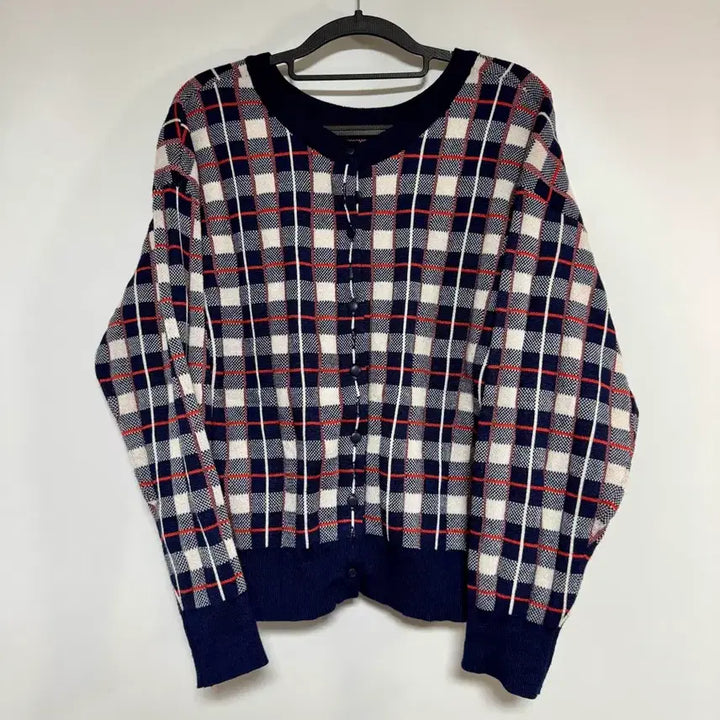 [BUNJANG] Studio CLIP Checked Cardigan (M-L) / 샤넬느낌 일본 studio CLIP 체크 가디건 M-L