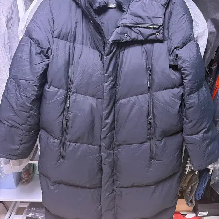 [BUNJANG] Descente Black Long Padded Jacket XL (105) / 데상트 블랙 롱패딩 xL 105