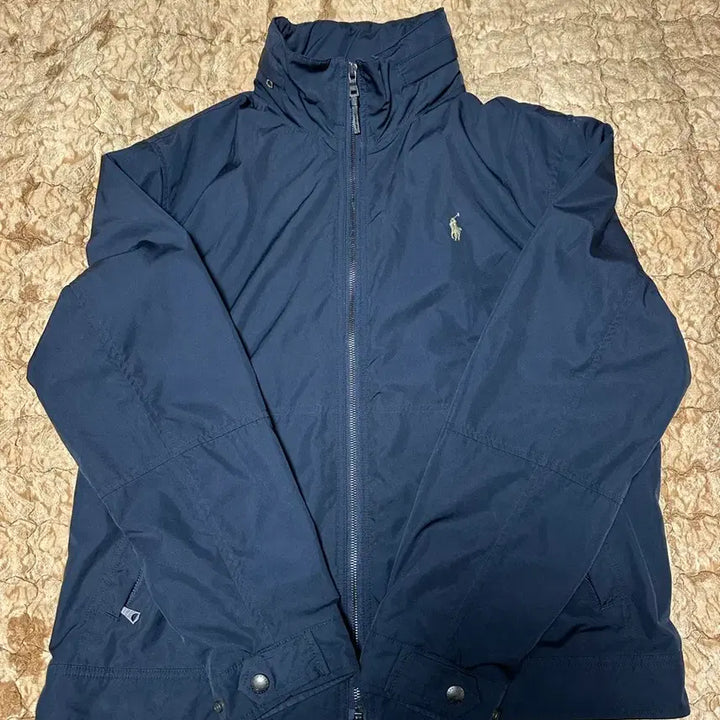 [BUNJANG] Polo Ralph Lauren Navy Windbreaker Zip-Up Jacket - Size L (105-110) / 폴로 랄프로렌 L(105-110) 바람막이 집업 자켓 점퍼 잠바 빅사이즈