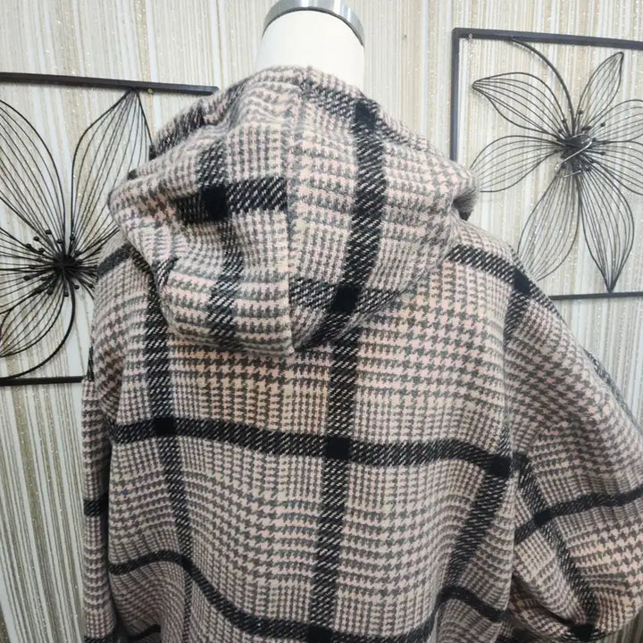 [BUNJANG] ALTBENY Hooded Checkered Shirt / ALTBENY 후드집업남방 똑딱단추형 free
