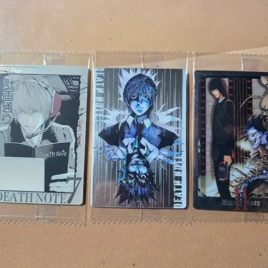 [BUNJANG] Death Note Wafer Card Set (Ryuk, Light) / 데스노트 웨하스 카드 5종 류크 라이토 미사