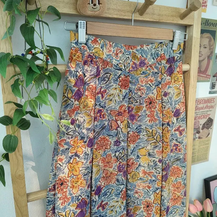 [BUNJANG] Vintage Floral Long Skirt / 빈티지 플라워 롱스커트