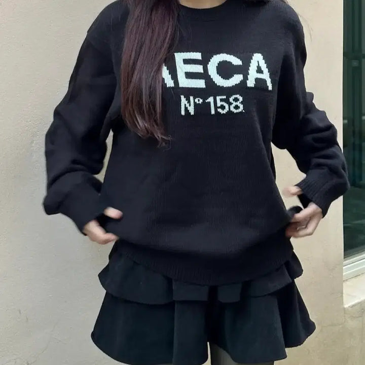 [BUNJANG] AICAWHITE Knit Black S Size / 에이카화이트 니트 블랙 s사이즈