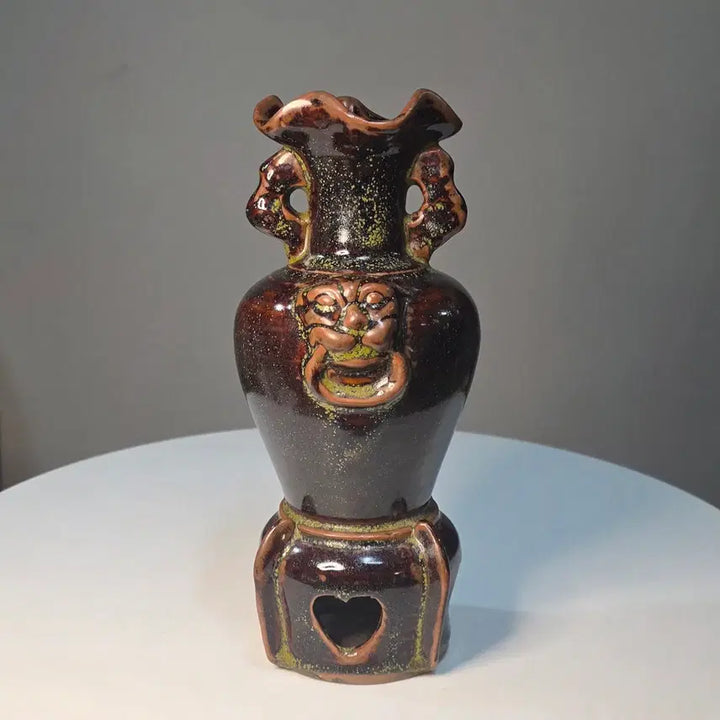 [BUNJANG] Celadon Porcelain Vase / 흑갈유대부포수양이화구병