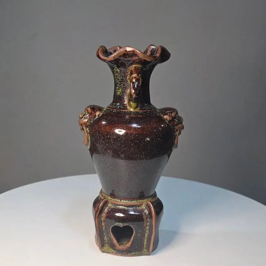 [BUNJANG] Celadon Porcelain Vase / 흑갈유대부포수양이화구병