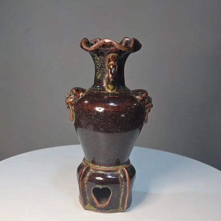 [BUNJANG] Celadon Porcelain Vase / 흑갈유대부포수양이화구병