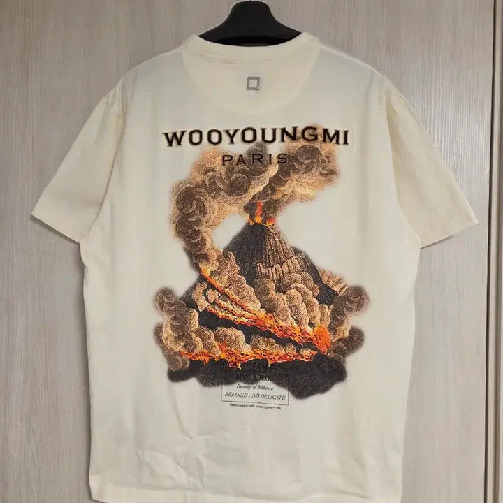 [BUNJANG] Wooyoungmi Volcano Back Logo Short Sleeve T-shirt / 우영미 컬렉션 볼케이노 백로고 반팔 티셔츠 48