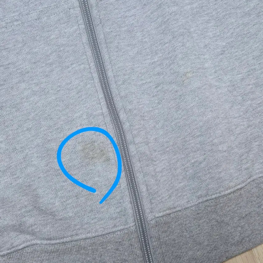 [BUNJANG] Adidas Gray Pagayan Three-Stripe Hoodie / L) 아디다스 그레이 파가이안 삼선 후드집업