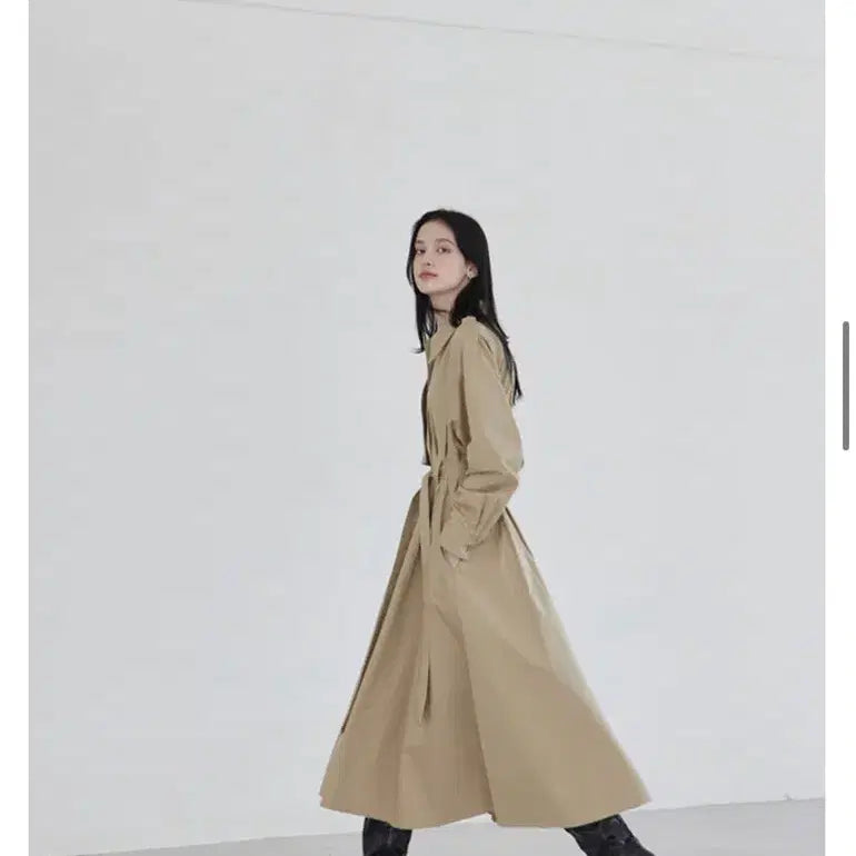 [BUNJANG] Amourmoier Trench Long Dress Beige / (새상품) 아무르무아르 트렌치 원피스 베이지