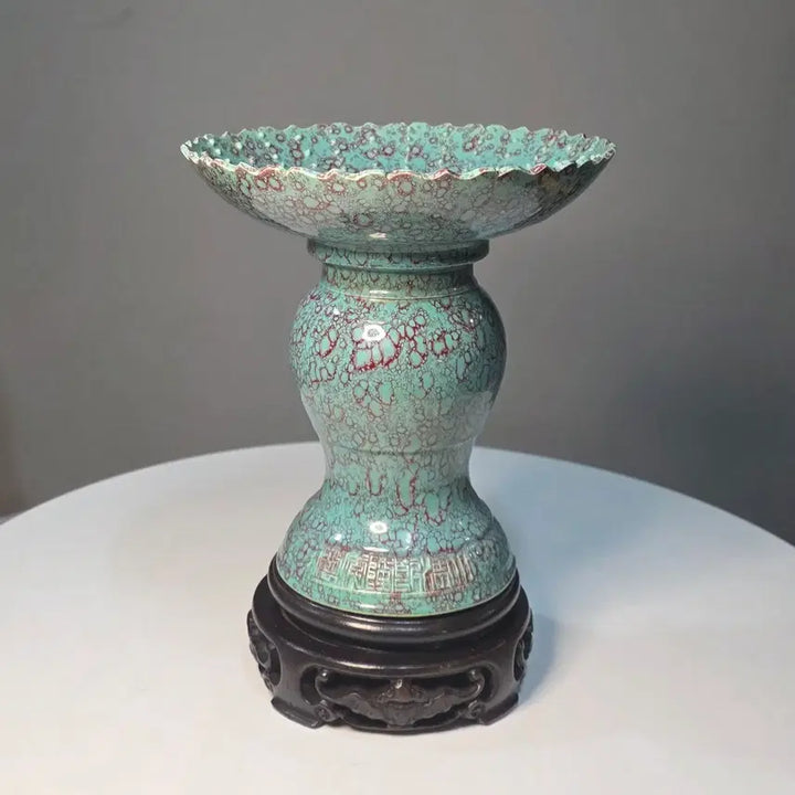 [BUNJANG] Celadon Porcelain Flower Vase / 노균유윤화고족반