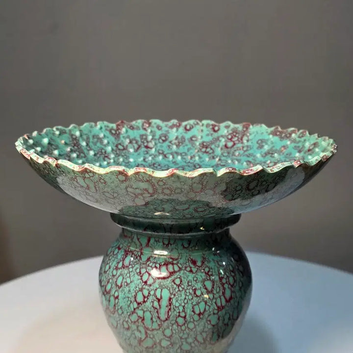 [BUNJANG] Celadon Porcelain Flower Vase / 노균유윤화고족반