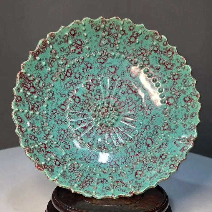 [BUNJANG] Celadon Porcelain Flower Vase / 노균유윤화고족반