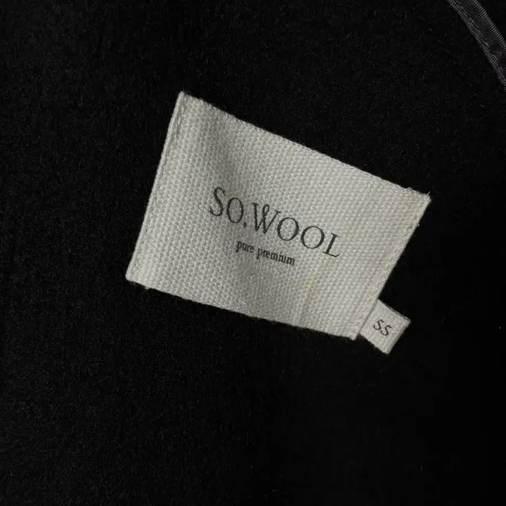 [BUNJANG] SO,WOOL Black Wool Coat (Size 55) / 쏘울 SO,WOOL 블랙 울코트 모100 55