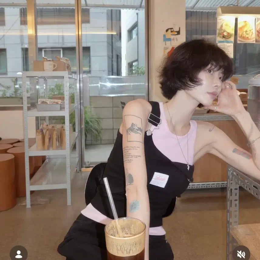 [BUNJANG] Pale Jade Black White Tank Top Bundle Set / (일괄 세트) 페일제이드 블랙 화이트 멜빵 나시 탱크탑