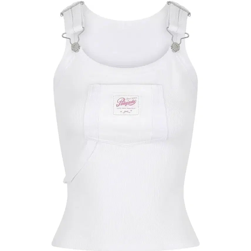 [BUNJANG] Pale Jade Black White Tank Top Bundle Set / (일괄 세트) 페일제이드 블랙 화이트 멜빵 나시 탱크탑