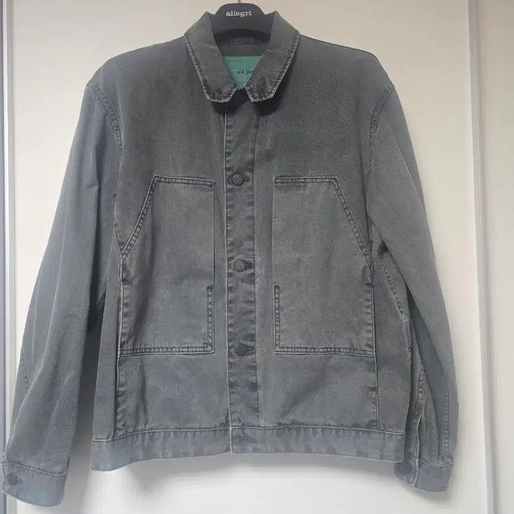 [BUNJANG] Allegri Gray Khaki Trucker Jacket 48 / 알레그리 그레이카키 컬러 트러커 자켓 48 판매