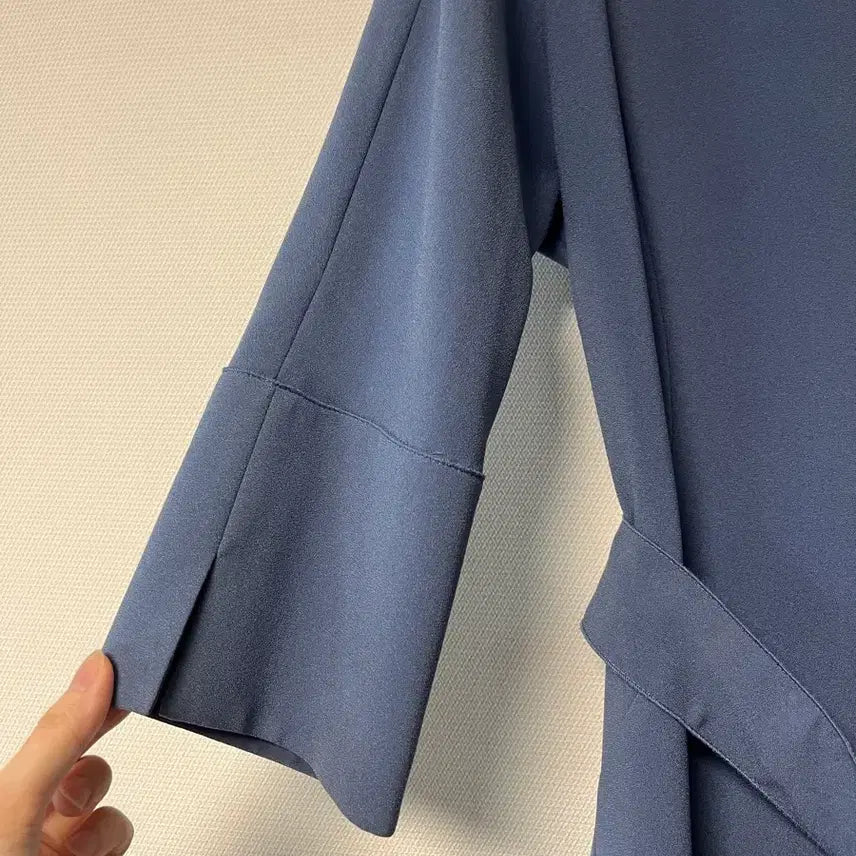[BUNJANG] Blue Long Dress with Belt - Women&