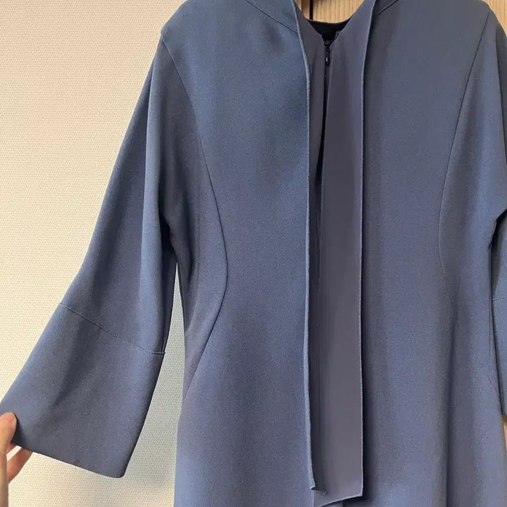 [BUNJANG] Blue Long Dress with Belt - Women&