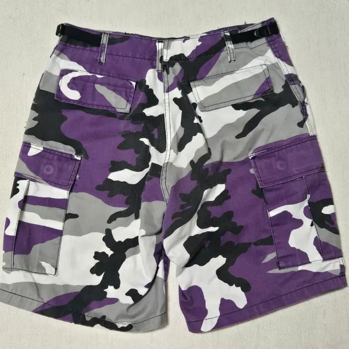 [BUNJANG] Vintage Purple Camo Cargo Shorts / 일본 빈티지 퍼플 카모 카고 버터플라이 버튼 남녀공용 반바지 27