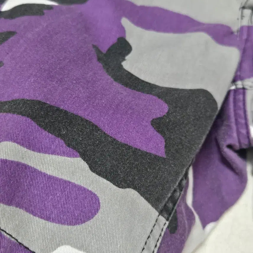 [BUNJANG] Vintage Purple Camo Cargo Shorts / 일본 빈티지 퍼플 카모 카고 버터플라이 버튼 남녀공용 반바지 27