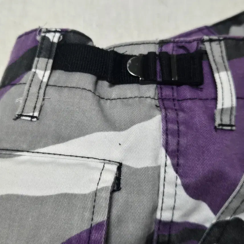 [BUNJANG] Vintage Purple Camo Cargo Shorts / 일본 빈티지 퍼플 카모 카고 버터플라이 버튼 남녀공용 반바지 27