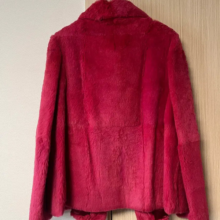 [BUNJANG] First Avenue Pink Fur Coat Jacket / 토키털100% 66 핑크 퍼 코트 자켓