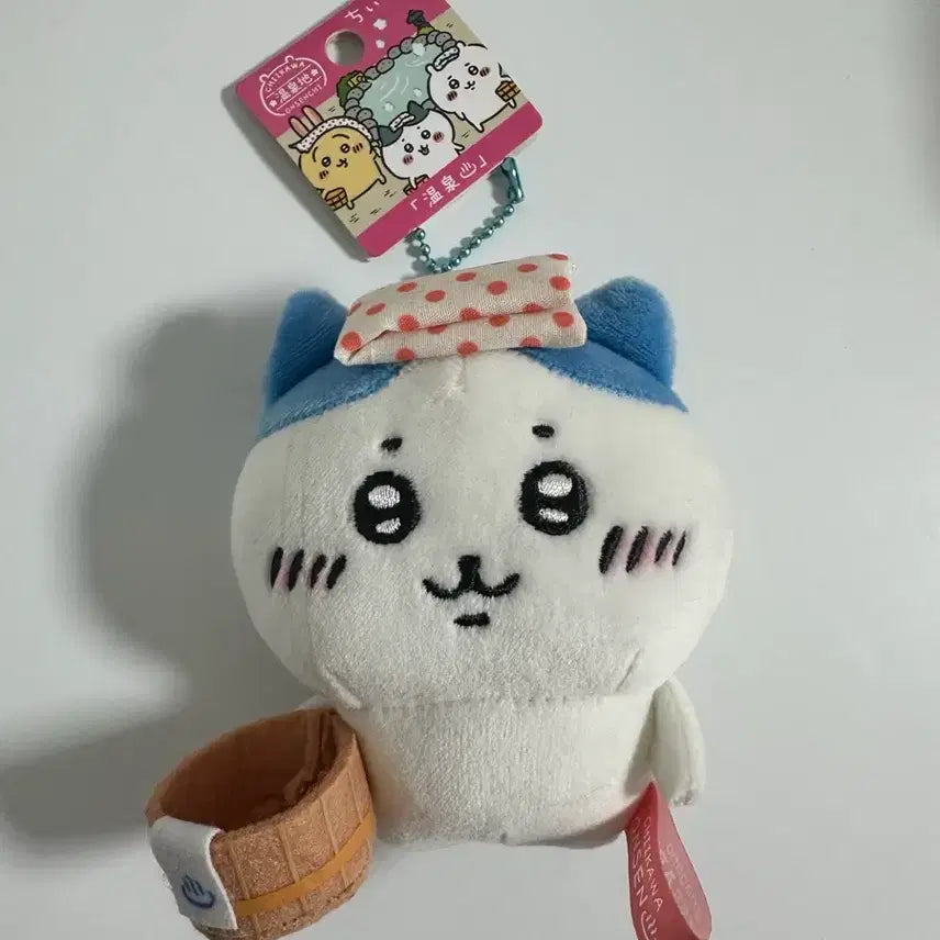 [BUNJANG] Chiikawa Hachiware Onsen Plush Mascot Keyring Doll / 치이카와 하치와레 온천 누이 마스코트 키링인형