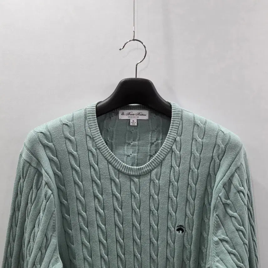 [BUNJANG] Brooks Brothers Cotton Cable Knit Sweater XL / 브룩스브라더스 코튼 케이블 니트 XL