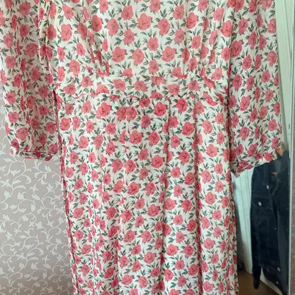 [BUNJANG] UnderB Flower Pattern Long Dress / 언더비 플라워 꽃 롱 원피스