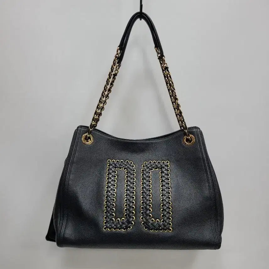 [BUNJANG] DAKS DD Logo Leather Shoulder Bag Black / DAKS 닥스 DD로고 가죽 숄드백 / 블랙