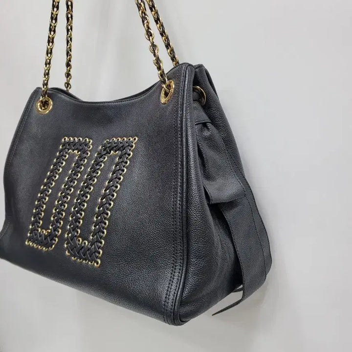 [BUNJANG] DAKS DD Logo Leather Shoulder Bag Black / DAKS 닥스 DD로고 가죽 숄드백 / 블랙