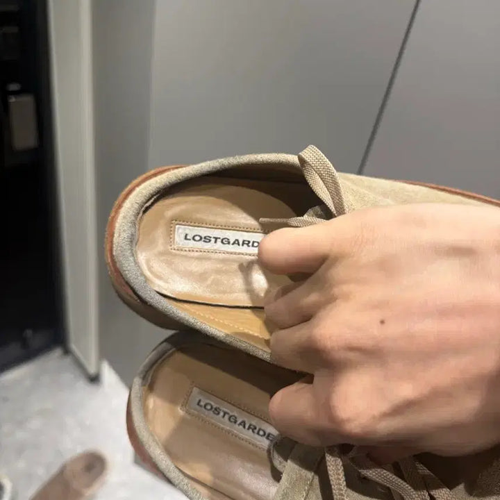 [BUNJANG] Lost Garden Dive Slide Beige Sandals / 로스트가든 Dive Slide Beige