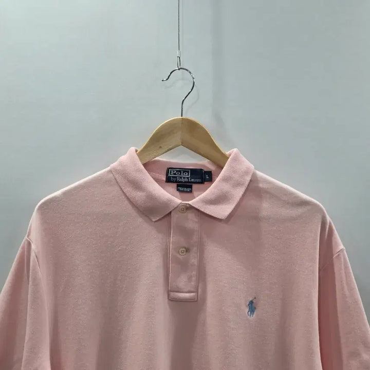 [SOLD OUT] 폴로랄프로렌 코튼 카라티 연핑크 L
