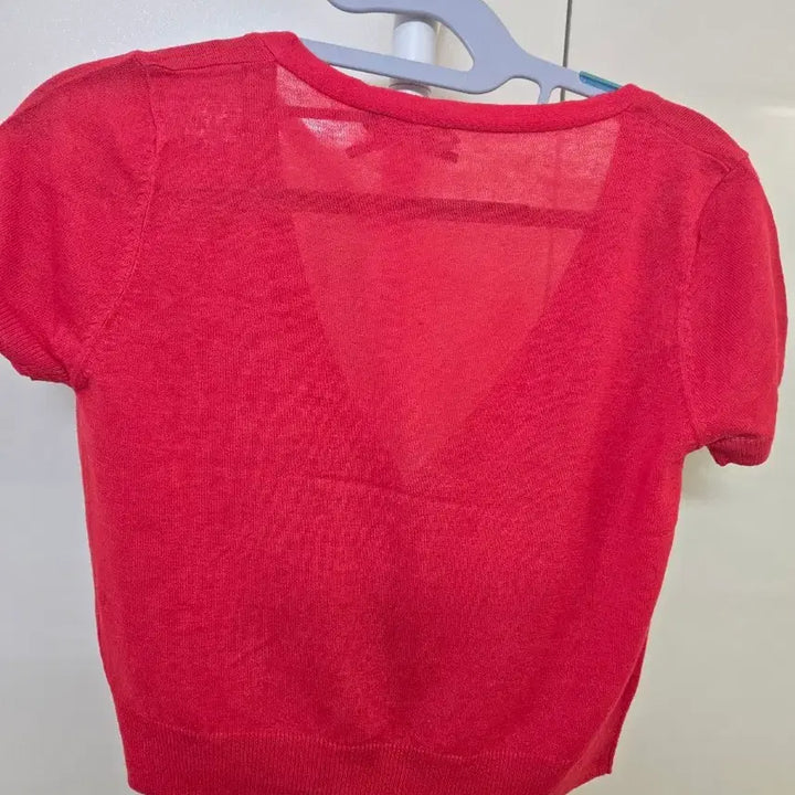 [SOLD OUT] 에스쁘와르 레드 반팔 가디건