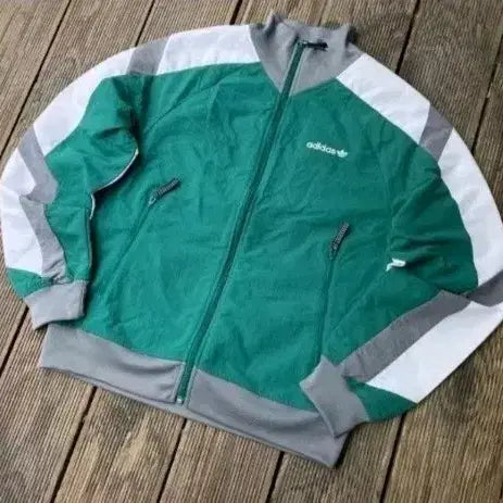 [SOLD OUT] 아디다스 희귀 초흰 그린 화이트 트랙탑 져지집업 90/S