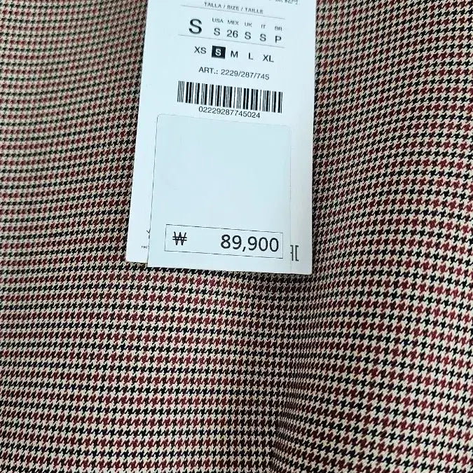 [BUNJANG] ZARA Checkered Tuck Detail Dress S / 새상품/ 자라 체크 턱 디테일 원피스 S