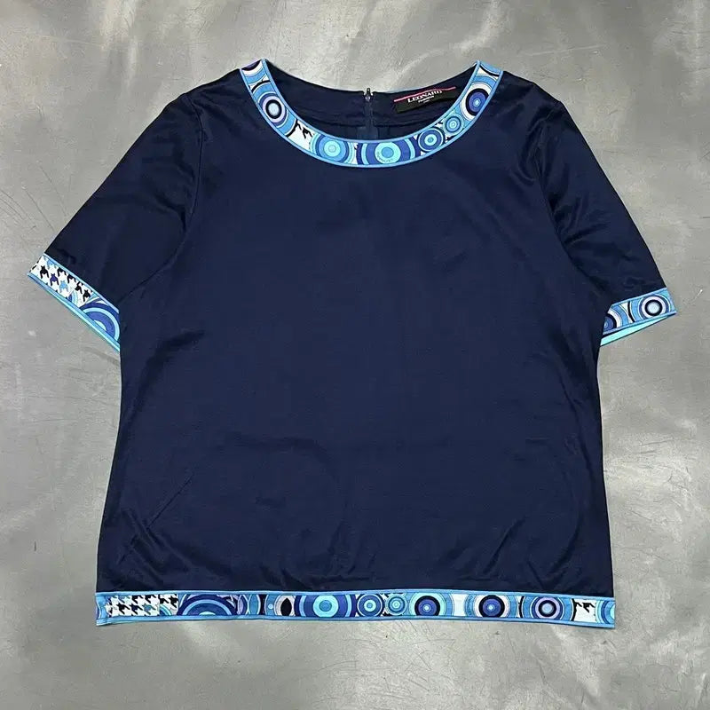 [BUNJANG] Leonard Pattern Binding Short Sleeve T-shirt / 레오나드 패턴 바인딩 반팔티 y15878