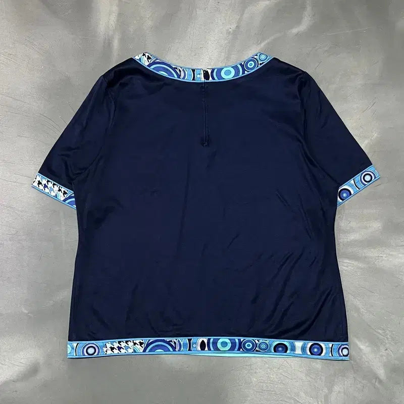 [BUNJANG] Leonard Pattern Binding Short Sleeve T-shirt / 레오나드 패턴 바인딩 반팔티 y15878
