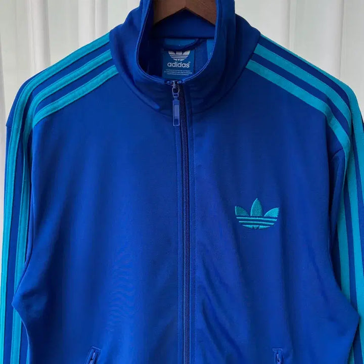 [BUNJANG] Adidas Firebird Blue Track Top Jacket / [M-L]아디다스 구형 파이어버드 블루 트랙탑 져지