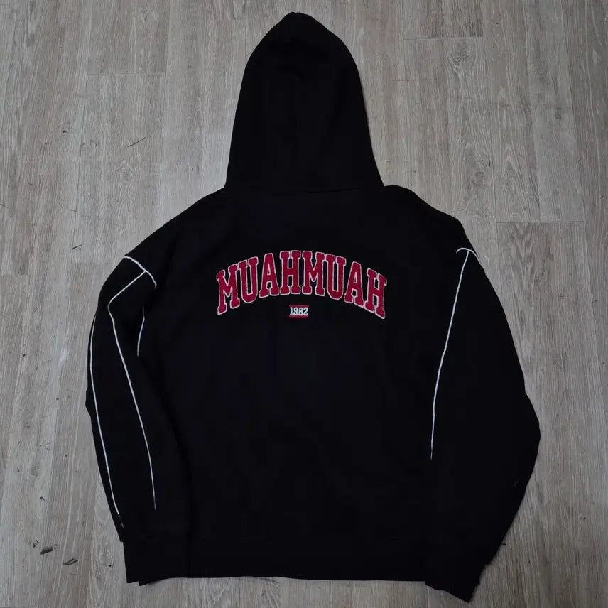 [BUNJANG] MUAH MUAH 1982 Oversized Big Logo Fleece Hoodie / MUAH MUAH 무아무아 1982 오버핏 빅로고 기모 후드집업 FREE